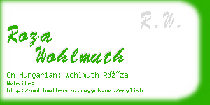 roza wohlmuth business card